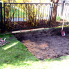 Schachtarbeiten für das Fundament.