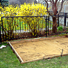 Kiesunterbau für das Fundament.